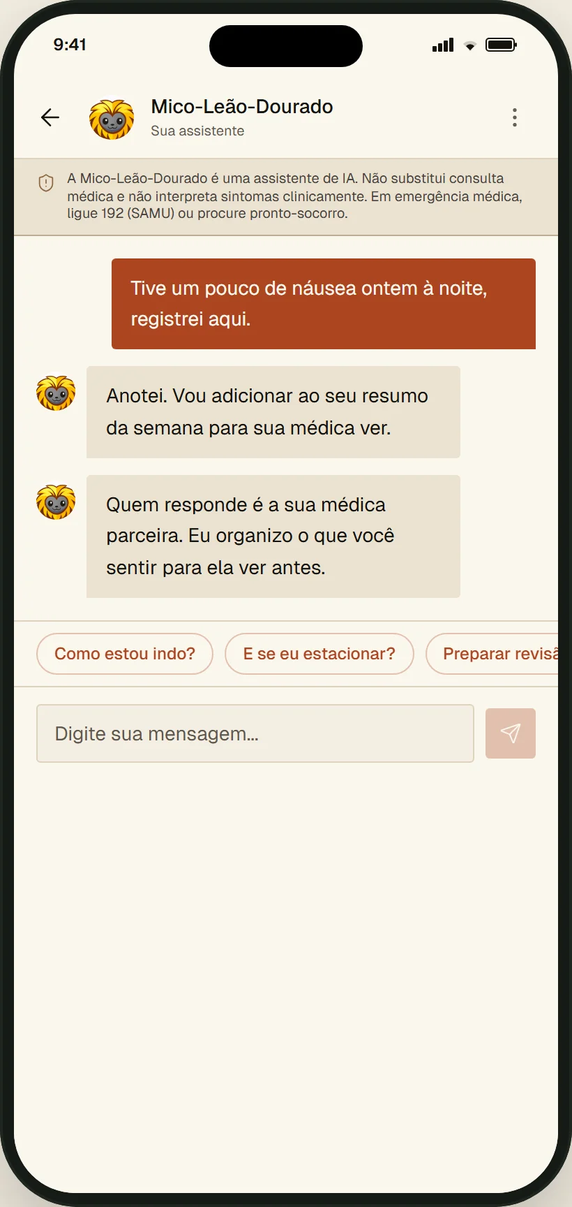 Mico — seu espaço para registrar o dia a dia do tratamento