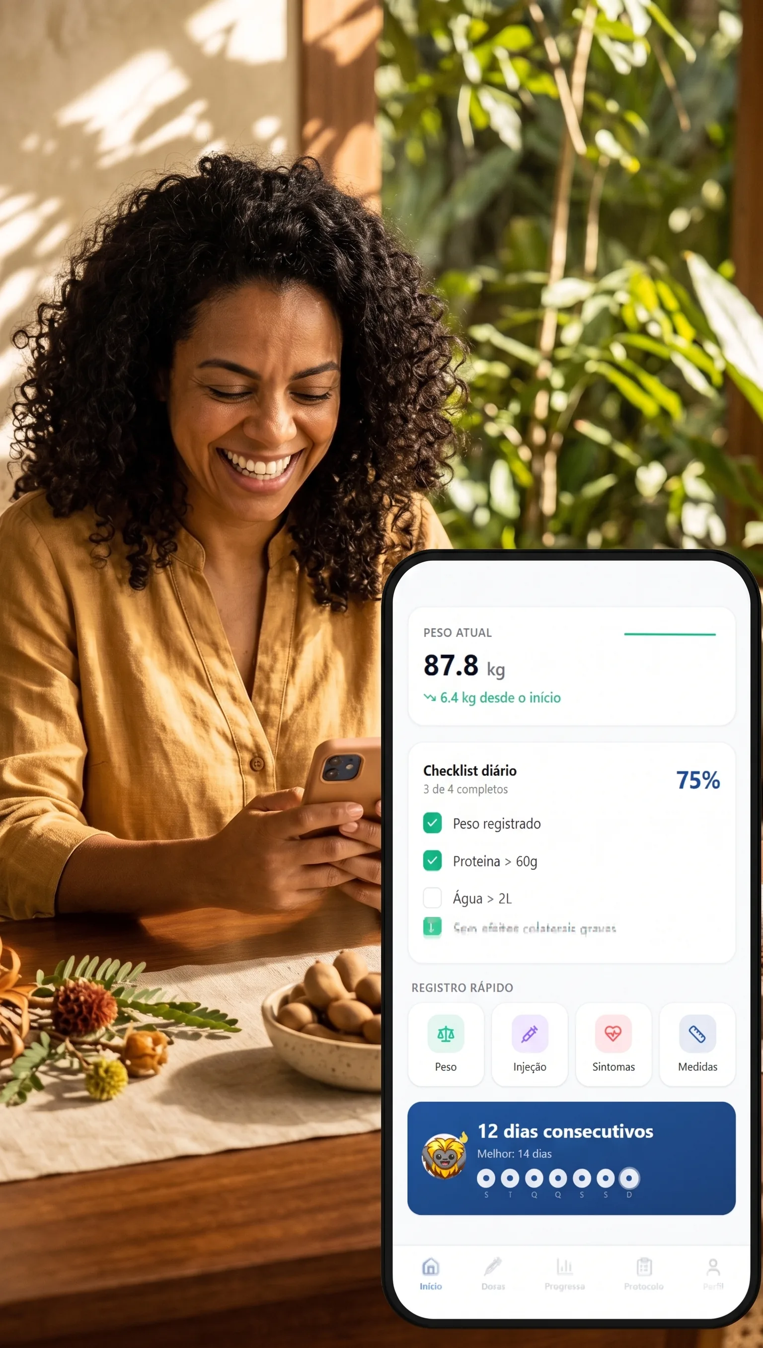 Plataforma Tamarin - Acompanhamento Diário com Mico